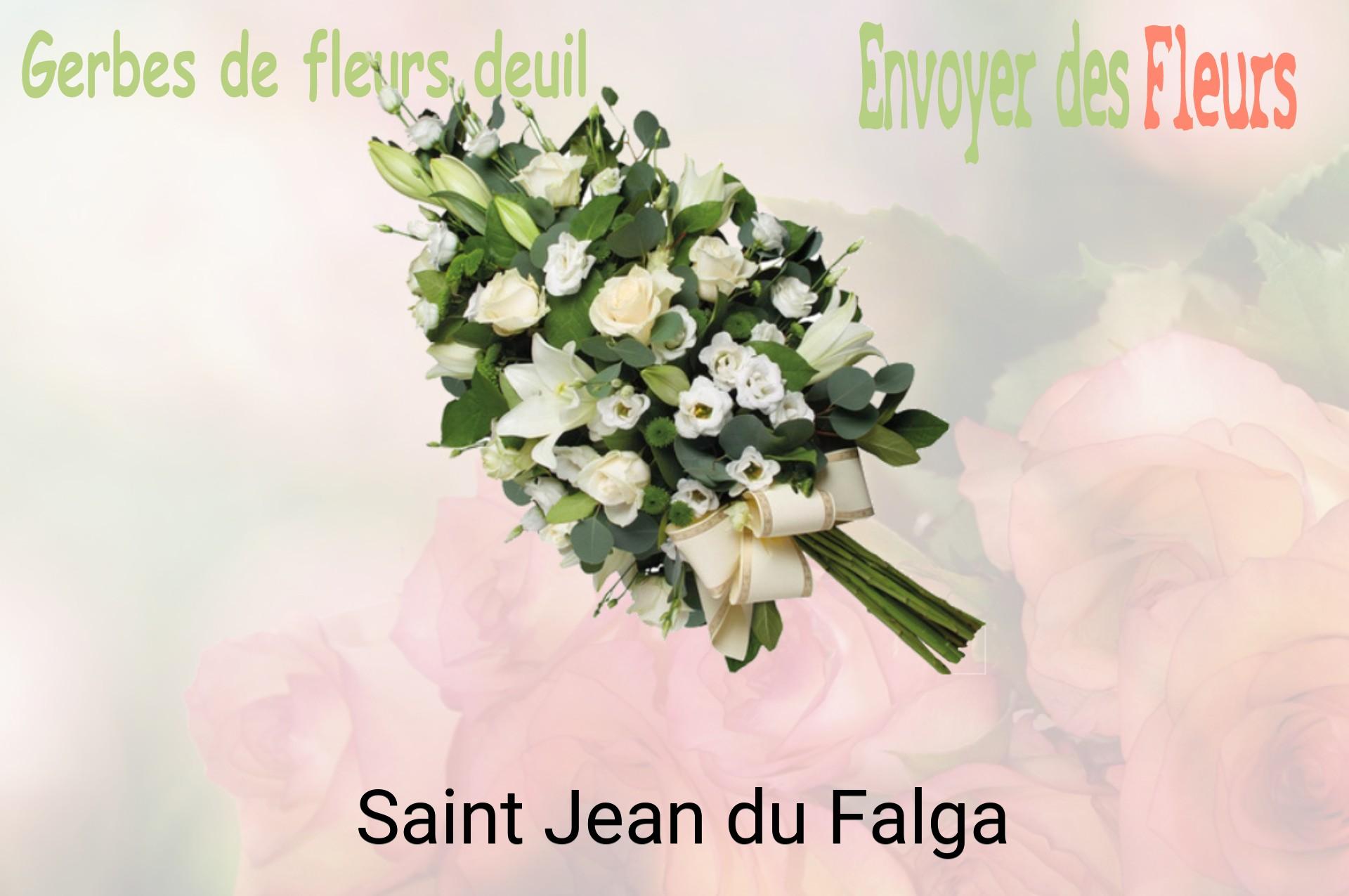 Gerbe de fleurs de deuil livrée à Saint-Jean-du-Falga
